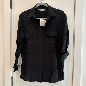 Zara Charcoal Collared Shirt